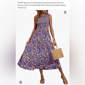 One shoulder floral summer dress. New without tags
